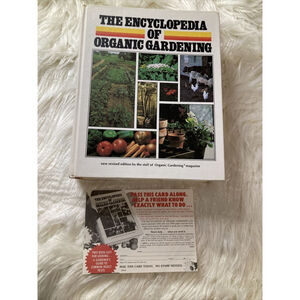 1978 The Encyclopedia of Organic Gardening Hard Cover Book With Rare Order Card!